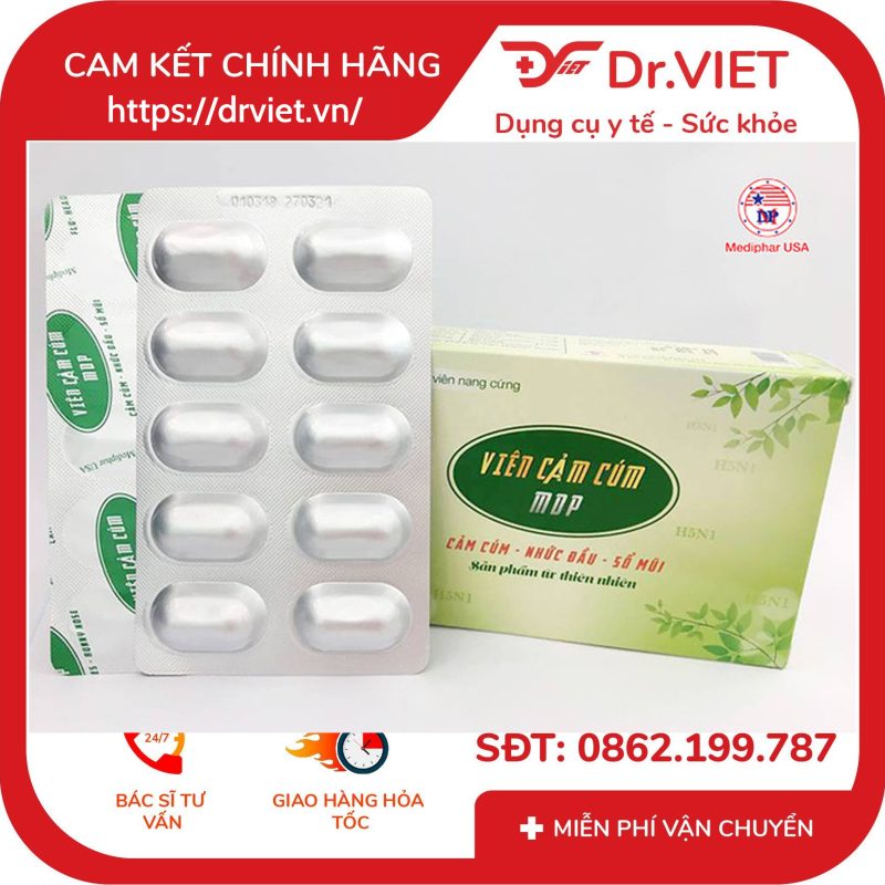 Alternative view of Viên Cảm Cúm MDP - Làm giảm các triệu chứng cảm cúm, cảm lạnh
