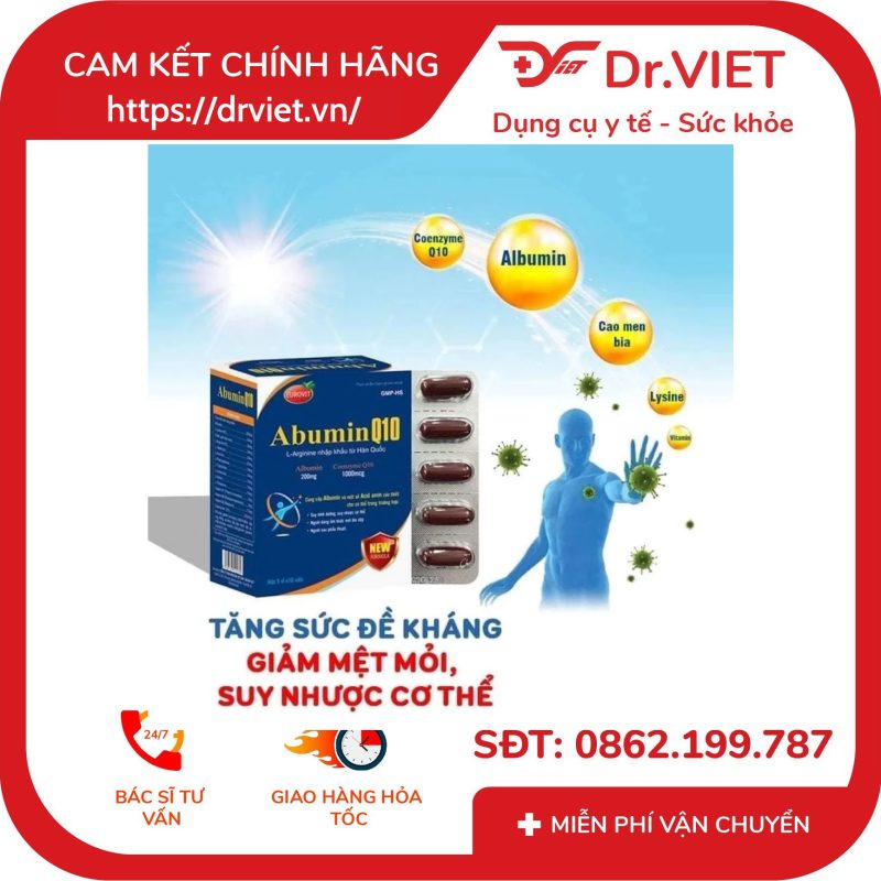 Viên uống ABUMIN Q10 hộp 50 viên tăng cường chức năng gan