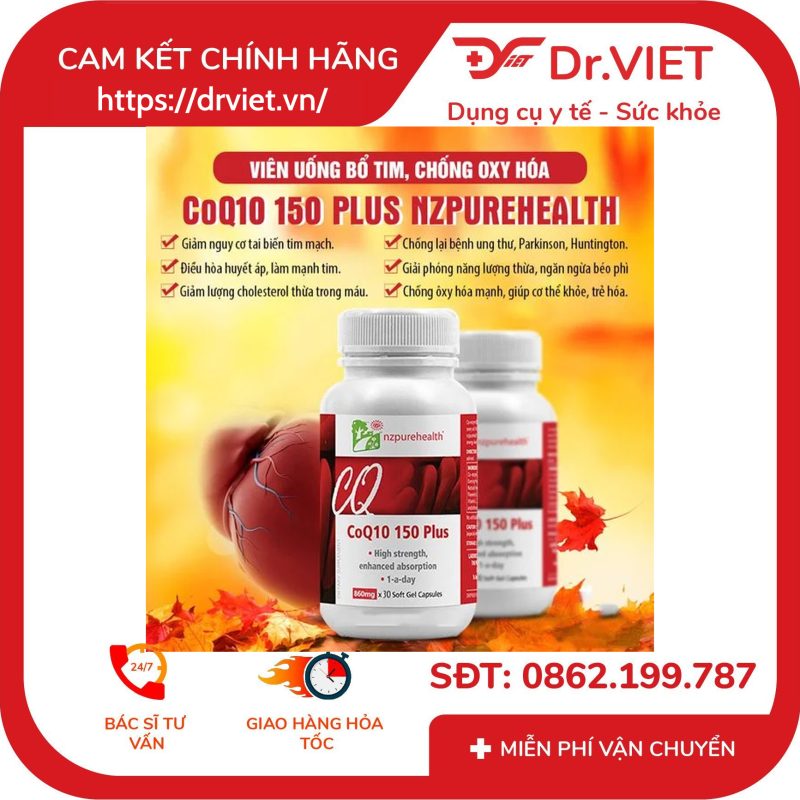 Viên Uống Bổ Tim Mạch Chống Oxy Hóa CoQ10 150 Plus