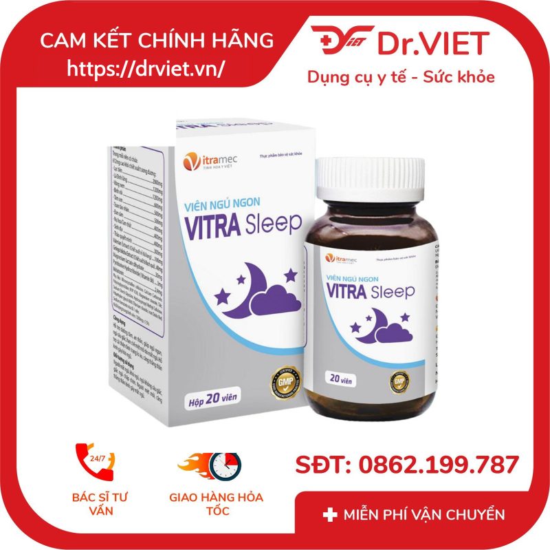 Viên ngủ ngon Vitra Sleep hỗ trợ dưỡng tâm an thần