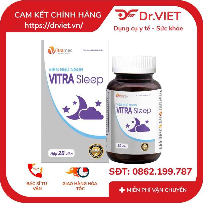 Viên ngủ ngon Vitra Sleep hỗ trợ dưỡng tâm an thần 11 Viên ngủ ngon Vitra Sleep hỗ trợ dưỡng tâm an thần