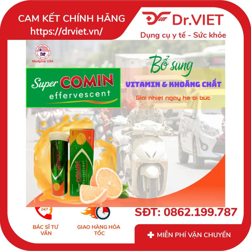 Viên sủi Supercomin Effervescent Bổ sung vitamin 15 Viên sủi Supercomin Effervescent Bổ sung vitamin