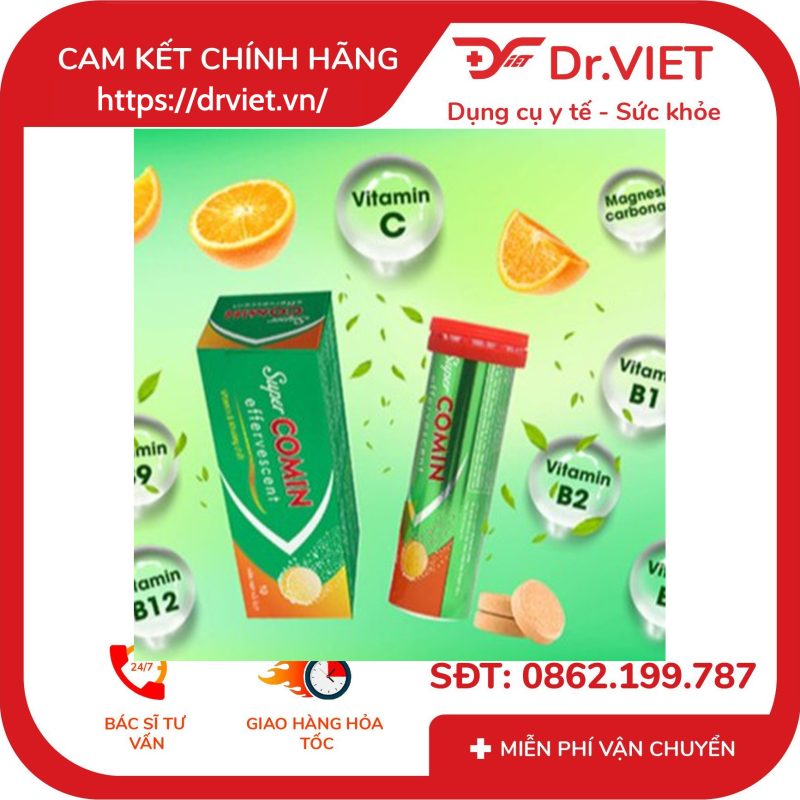 Viên sủi Supercomin Effervescent Bổ sung vitamin 11 Viên sủi Supercomin Effervescent Bổ sung vitamin