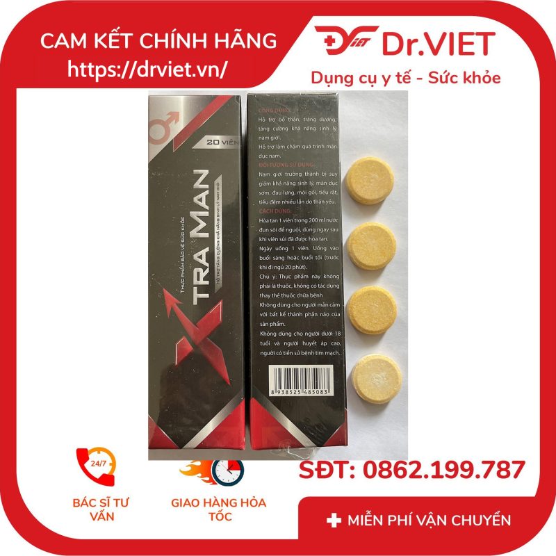 Viên sủi Xtra Man hỗ trợ tăng cường sinh lý nam giới