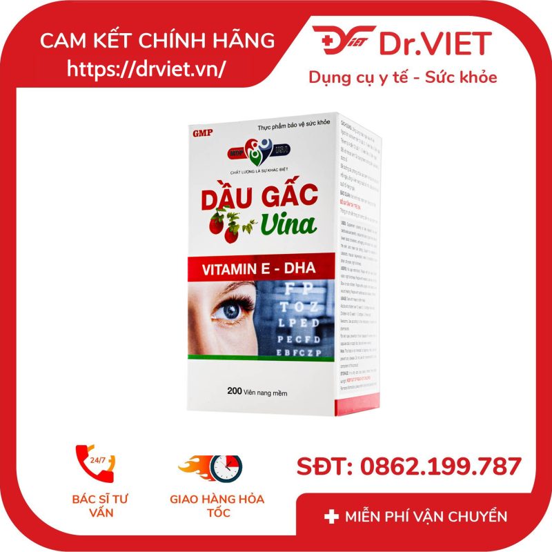 Viên uống Dầu Gấc Vina 9 Viên uống Dầu Gấc Vina