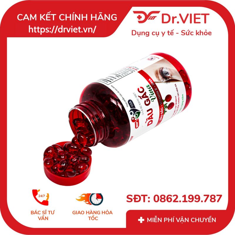 Viên uống Dầu Gấc Vina 8 Viên uống Dầu Gấc Vina