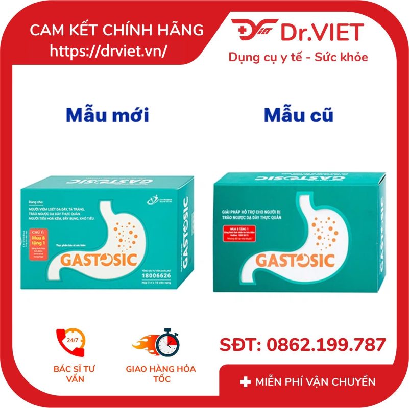 Viên uống Gastosic CVI Pharma giúp tiêu hóa tốt, bảo vệ niêm mạc dạ dày 20 Viên uống Gastosic CVI Pharma giúp tiêu hóa tốt, bảo vệ niêm mạc dạ dày