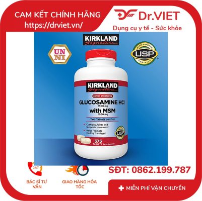 Viên uống bổ khớp Kirkland Glucosamine HCL 1500mg 15 Viên uống bổ khớp Kirkland Glucosamine HCL 1500mg