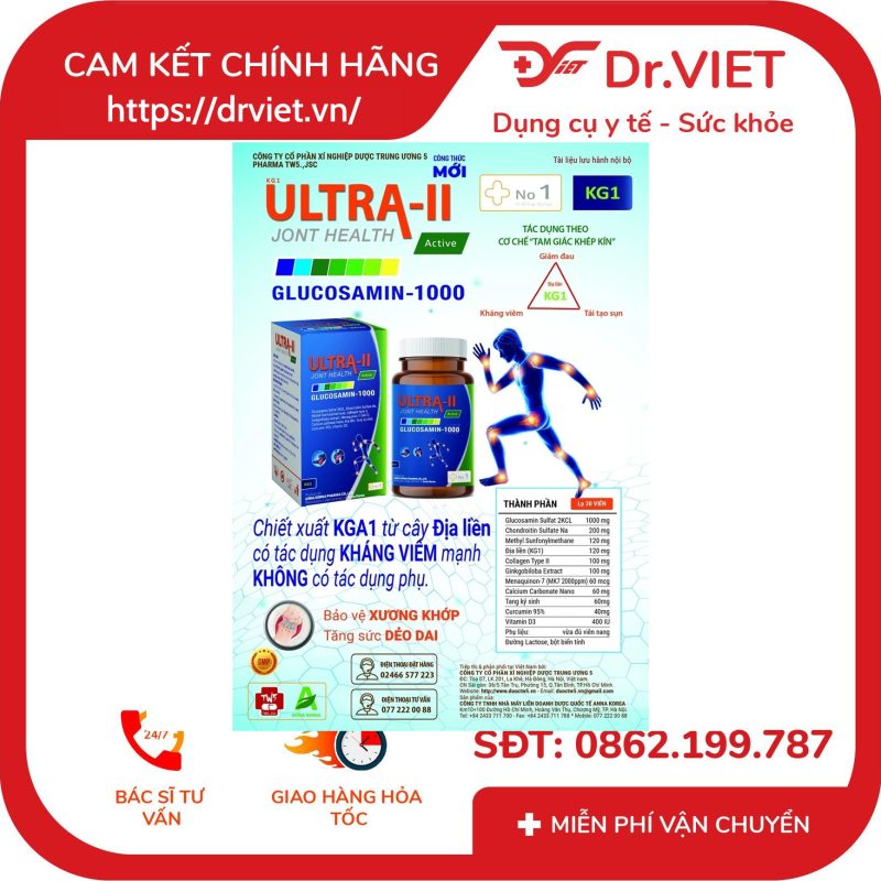 Viên uống bổ khớp Ultra-II ANNA KOREA hộp 1 lọ 30 viên 9 Viên uống bổ khớp Ultra-II ANNA KOREA hộp 1 lọ 30 viên