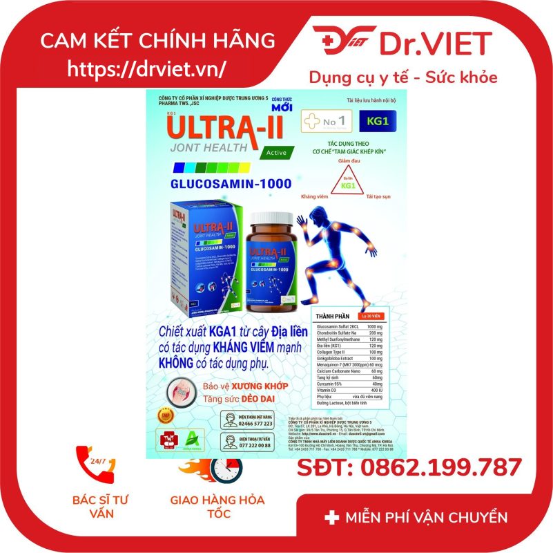 Viên uống bổ khớp Ultra-II ANNA KOREA hộp 1 lọ 30 viên 14 Viên uống bổ khớp Ultra-II ANNA KOREA hộp 1 lọ 30 viên