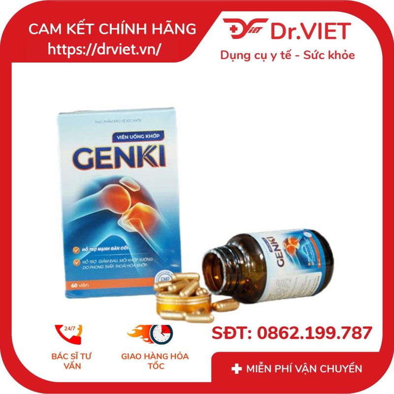 Viên uống khớp Genki hỗ trợ mạnh gân cốt 60 viên 14 Viên uống khớp Genki hỗ trợ mạnh gân cốt 60 viên