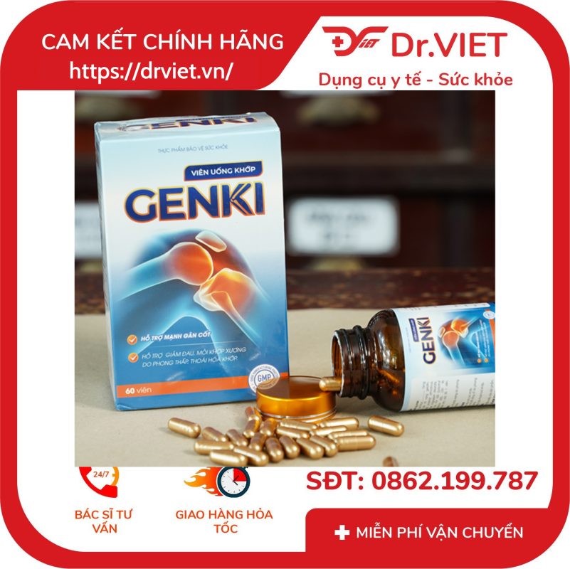 Viên uống khớp Genki hỗ trợ mạnh gân cốt 60 viên 16 Viên uống khớp Genki hỗ trợ mạnh gân cốt 60 viên