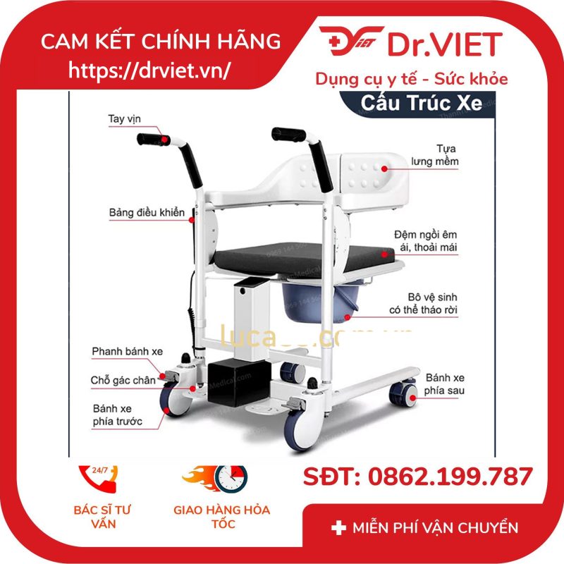 Xe di chuyển bệnh nhân Lucass ECLIP X2
