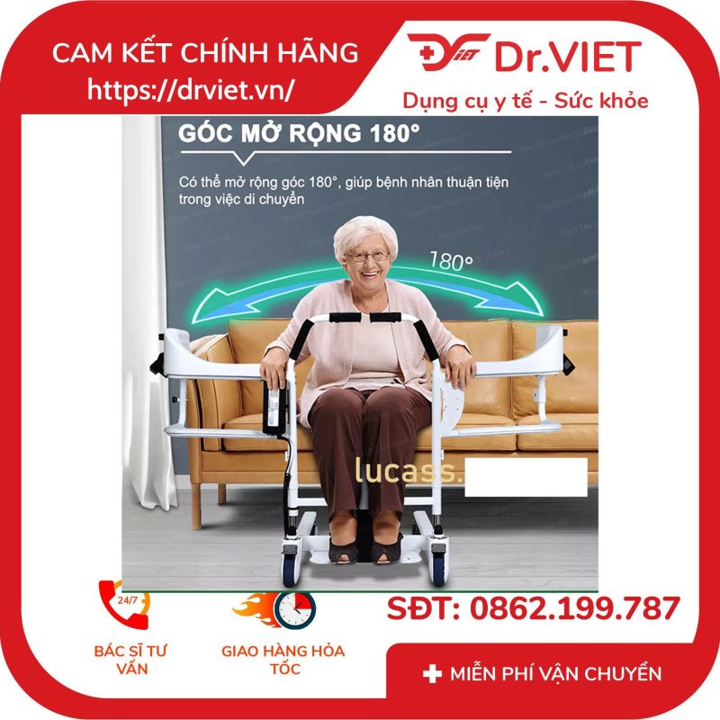 Alternative view of Xe di chuyển bệnh nhân Lucass ECLIP X2