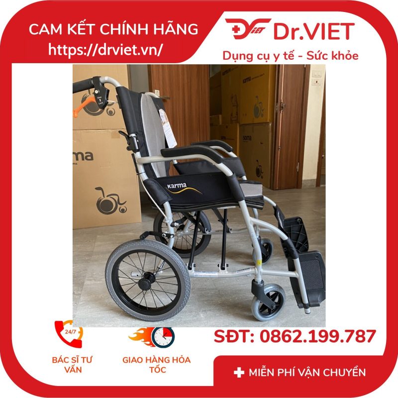 Xe lăn tay Karma Ergo Lite siêu gọn nhẹ bánh nhỏ 16inch 12 Xe lăn tay Karma Ergo Lite siêu gọn nhẹ bánh nhỏ 16inch