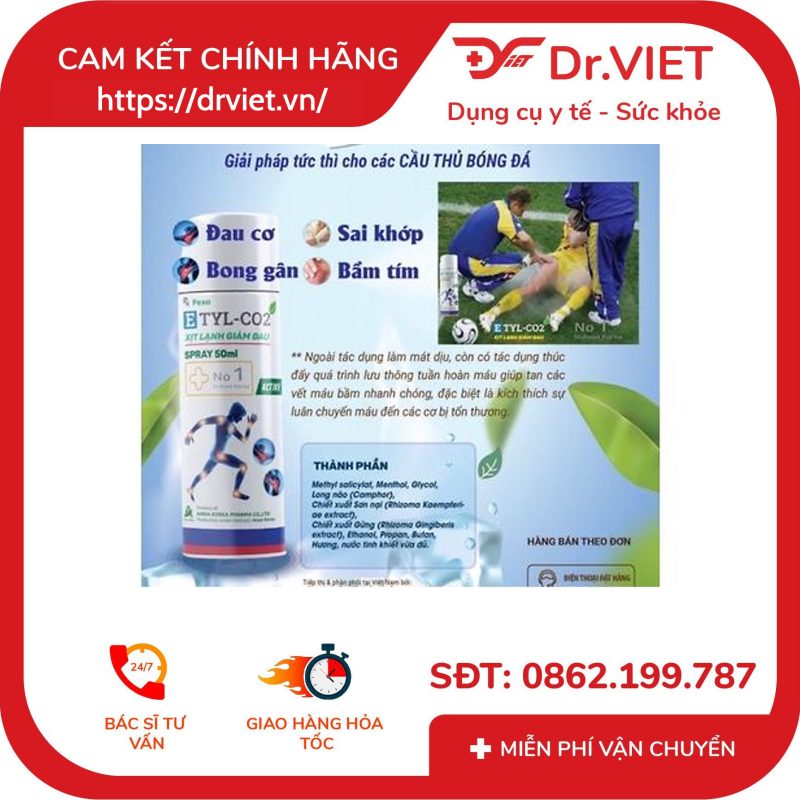 Xịt lạnh giảm đau Etyl-CO2 11 Xịt lạnh giảm đau Etyl-CO2