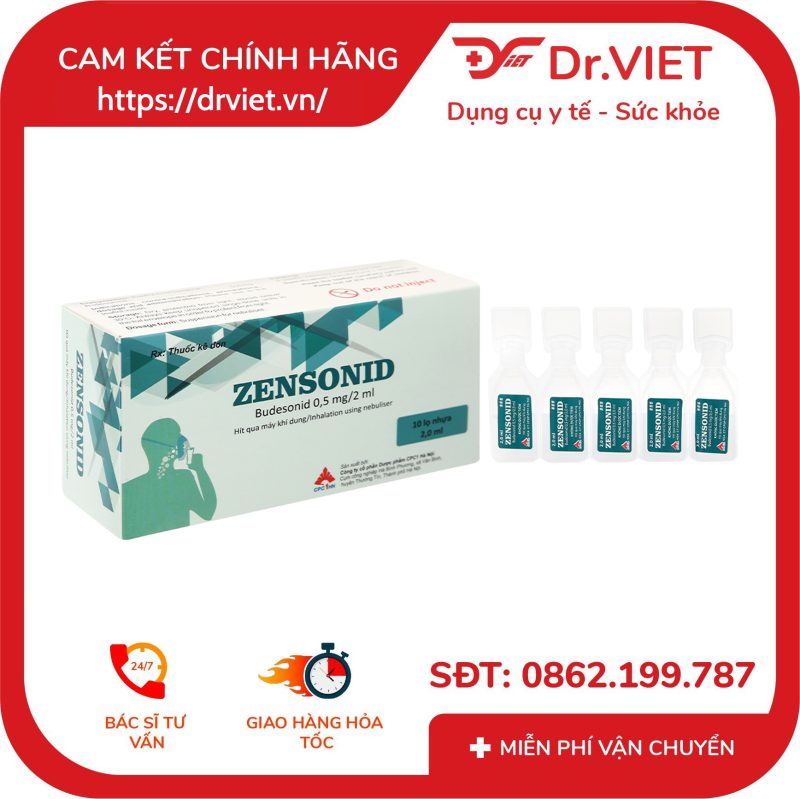 Hỗn dịch khí dung Zensonid 0.5mg/2ml trị hen suyễn (10 ống x 2ml)