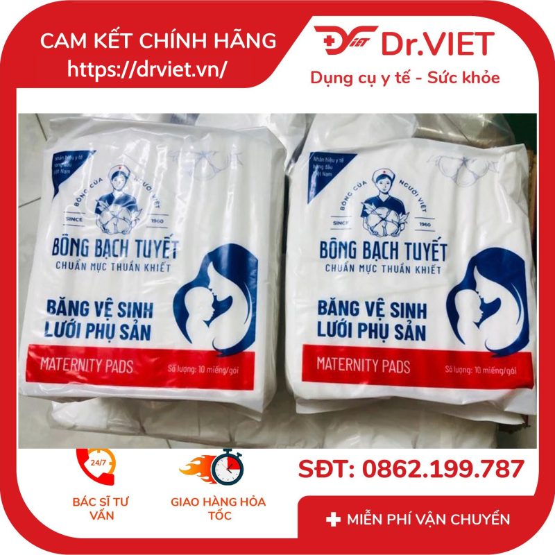 Băng vệ sinh lưới phụ sản Bông Bạch Tuyết 9 Băng vệ sinh lưới phụ sản Bông Bạch Tuyết
