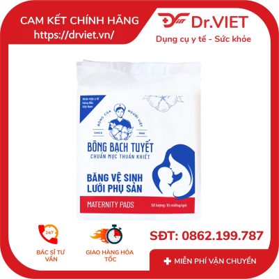 Băng vệ sinh lưới phụ sản Bông Bạch Tuyết 13 Băng vệ sinh lưới phụ sản Bông Bạch Tuyết