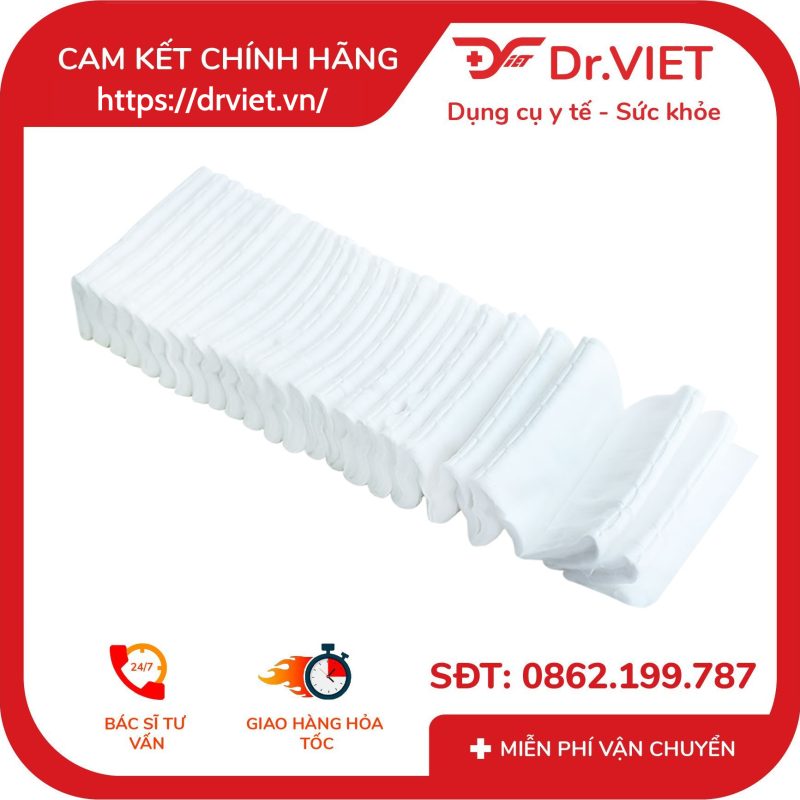 Alternative view of Bông Zigzag y tế thấm nước Bạch Tuyết 100g