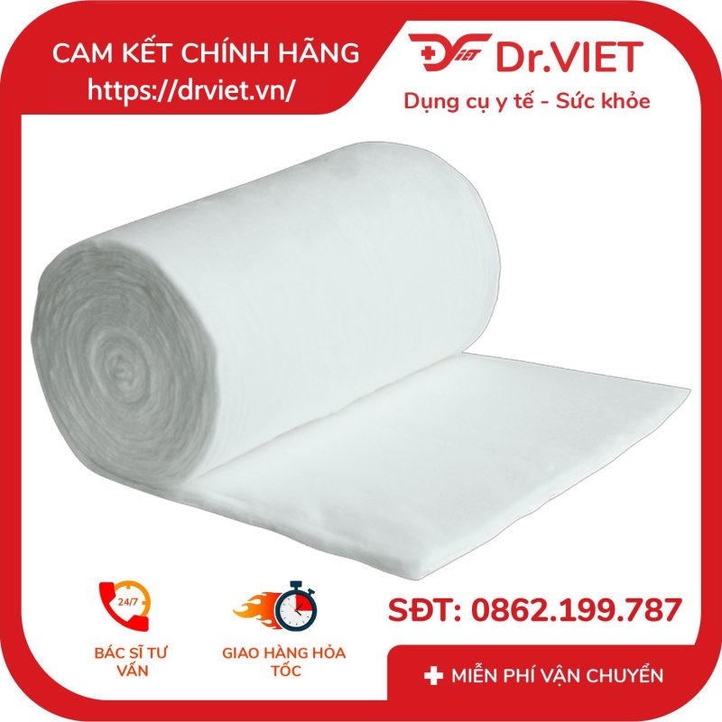 Bông cuộn y tế thấm nước tiệt trùng Bông Bạch Tuyết 11 Bông cuộn y tế thấm nước tiệt trùng Bông Bạch Tuyết