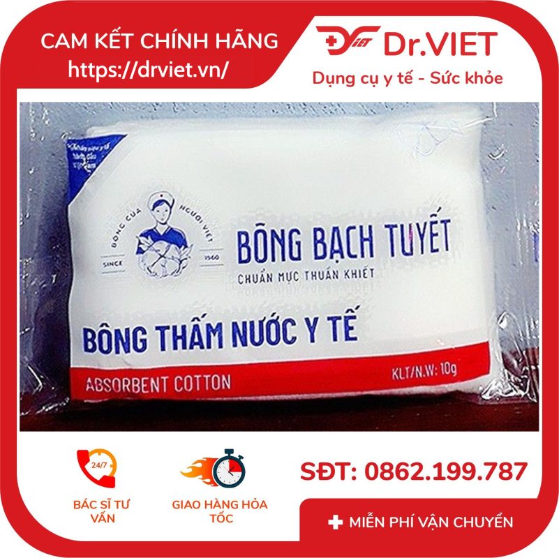 Bông y tế thấm nước Bạch Tuyết (10g) 15 Bông y tế thấm nước Bạch Tuyết (10g)