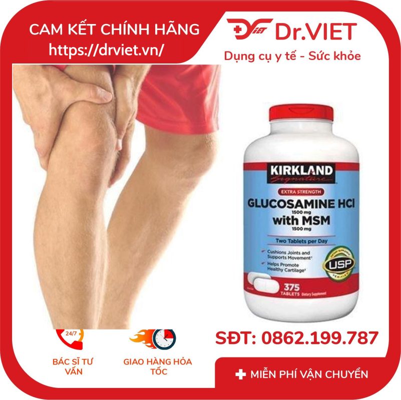 Viên uống hỗ trợ xương khớp Kirkland Glucosamine HCL 1500mg 14 Viên uống hỗ trợ xương khớp Kirkland Glucosamine HCL 1500mg