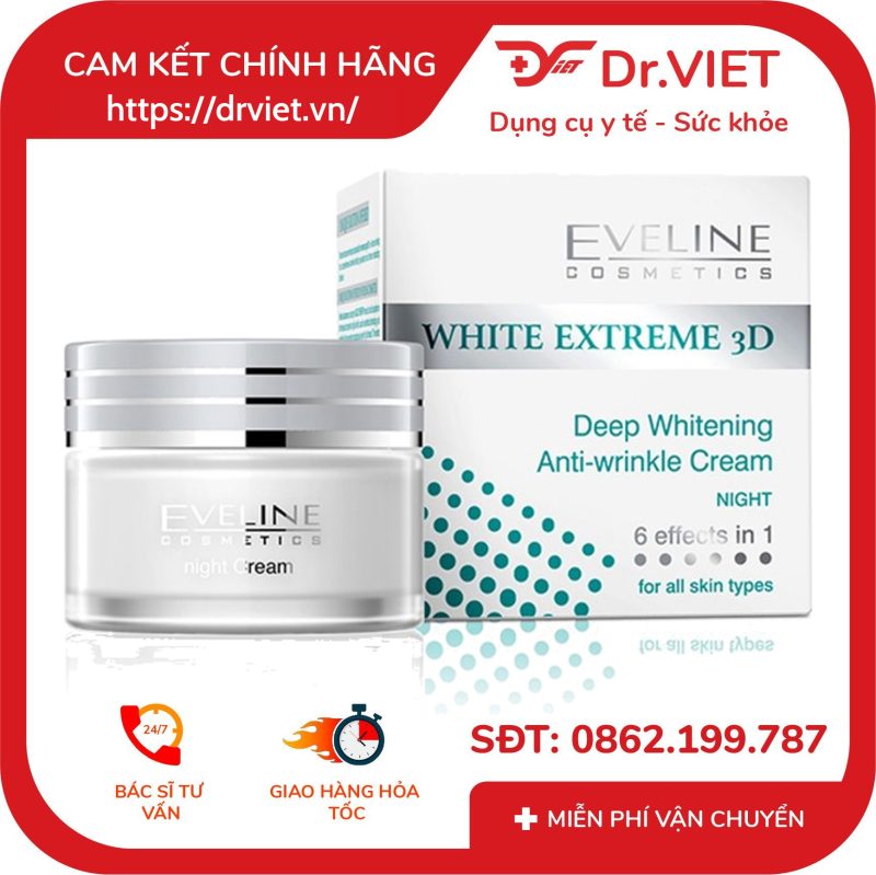 Kem dưỡng trắng da ngày EVELINE White Extreme 3D 50ml