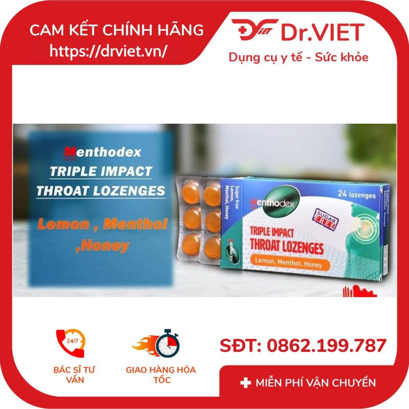 Alternative view of Kẹo Ngậm Giảm Ho Menthodex vị Chanh, Menthol, Mật Ong