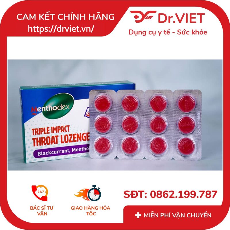Alternative view of Kẹo ngậm Menthodex vị Blackcurrant, Menthol, ZinC