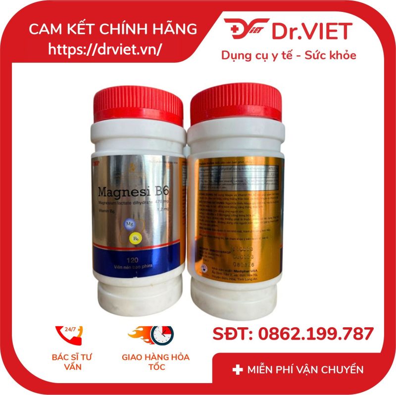 Viên uống Magnesi B6 bổ sung Magnesi và Vitamin B6