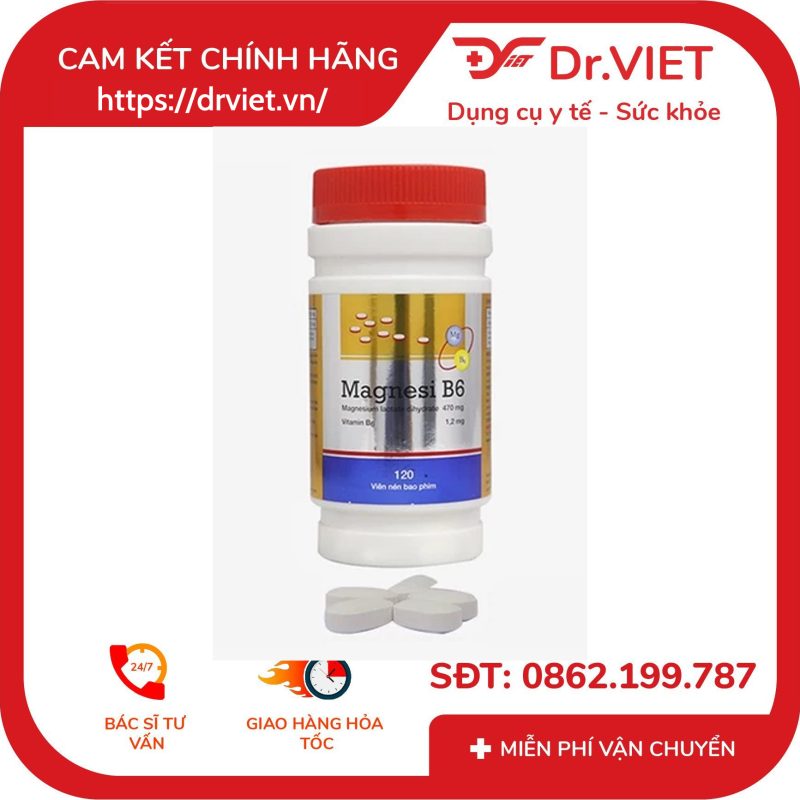 Viên uống Magnesi B6 bổ sung Magnesi và Vitamin B6 10 Viên uống Magnesi B6 bổ sung Magnesi và Vitamin B6