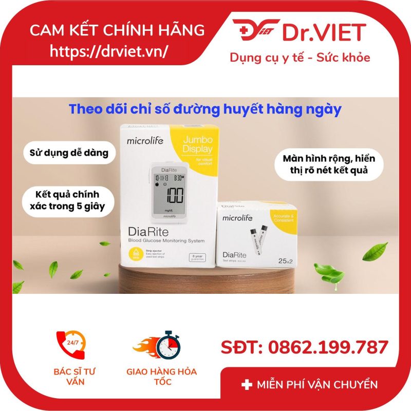 Alternative view of Máy đo đường huyết Microlife DiaRite
