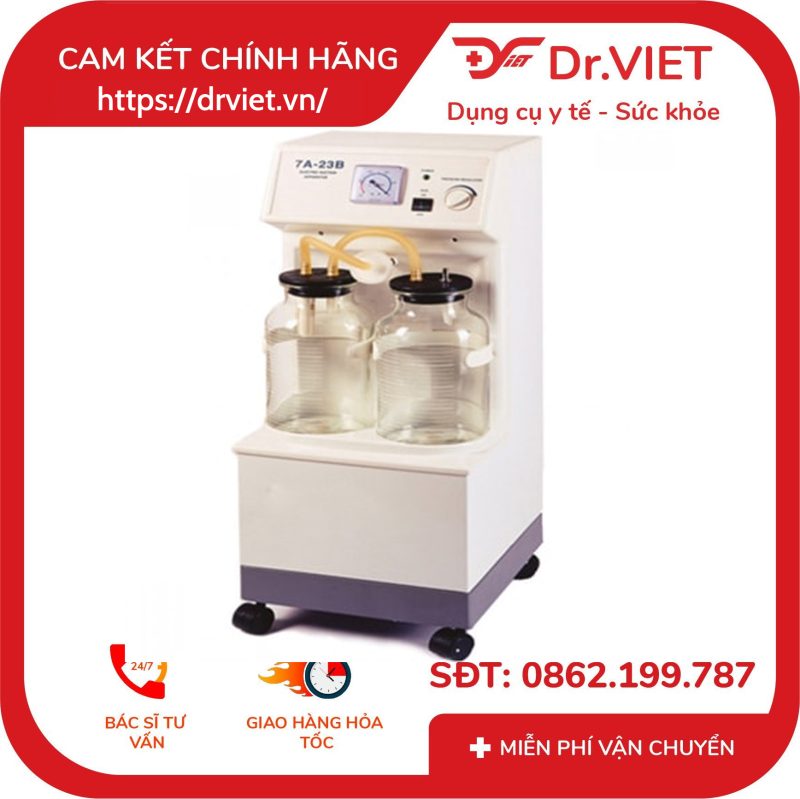 Máy hút dịch Yuwell 2 bình 7A-23B 40L