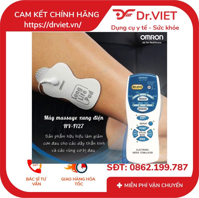 Máy massage xung điện trị liệu Omron HV-F127 16 Máy massage xung điện trị liệu Omron HV-F127