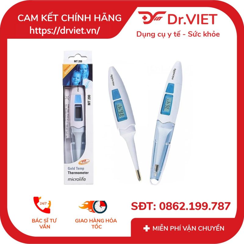 Nhiệt kế điện tử Microlife MT200 12 Nhiệt kế điện tử Microlife MT200