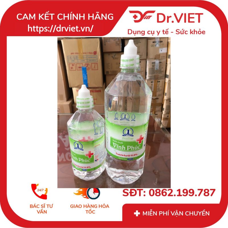 Nước muối Vĩnh Phúc Natriclorid 0.9% chai 500ml 11 Nước muối Vĩnh Phúc Natriclorid 0.9% chai 500ml