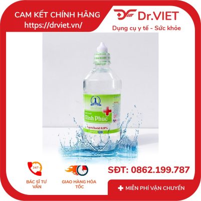 Nước muối Vĩnh Phúc Natriclorid 0.9% chai 500ml 17 Nước muối Vĩnh Phúc Natriclorid 0.9% chai 500ml