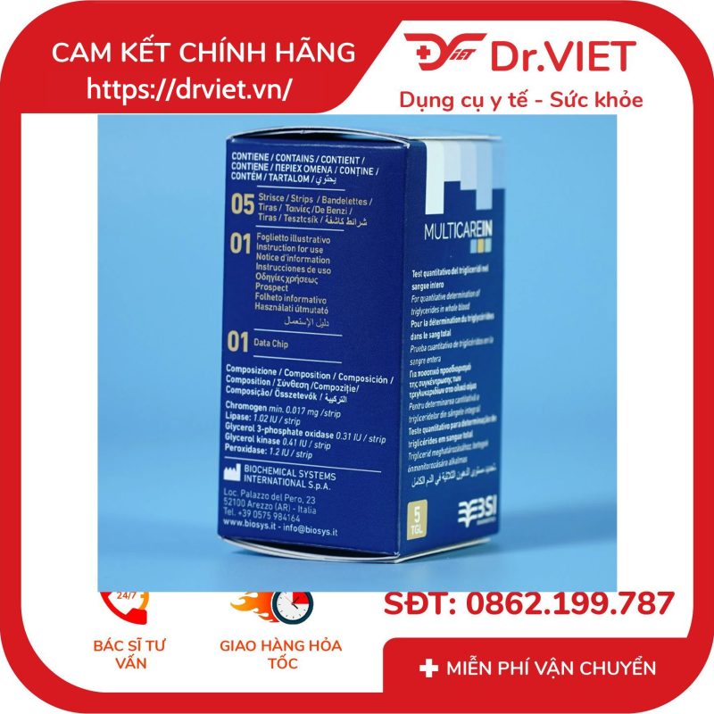 Hộp 25 que đo đường huyết Multicarein Glucose Strips 25 11 Hộp 25 que đo đường huyết Multicarein Glucose Strips 25