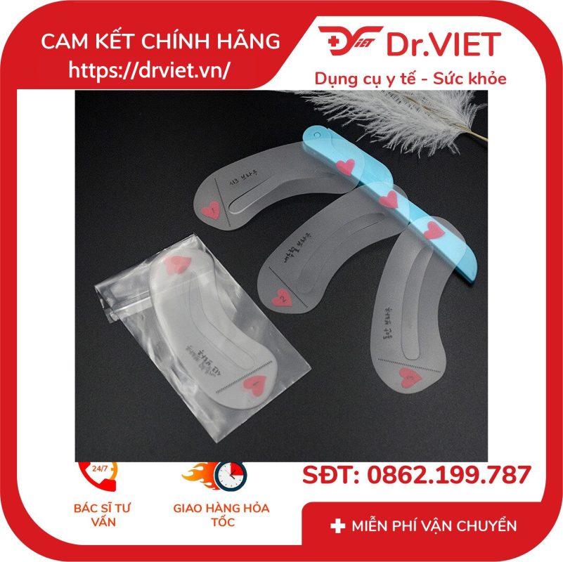 Set 3 khuôn kẻ lông mày phong cách Hàn Quốc 10 Set 3 khuôn kẻ lông mày phong cách Hàn Quốc