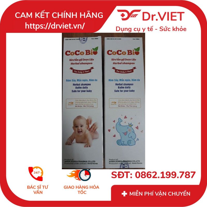 COCO BIO Sữa tắm gội Dược liệu cho bé
