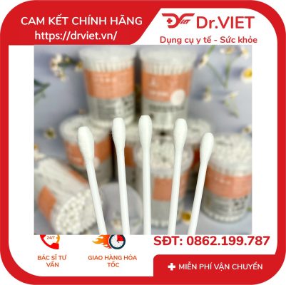 Tăm bông Bông Bạch Tuyết vệ sinh tai Hộp 80 que 11 Tăm bông Bông Bạch Tuyết vệ sinh tai Hộp 80 que