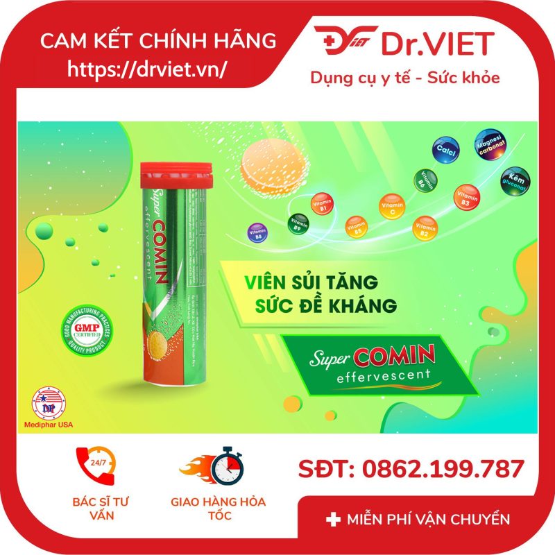Viên sủi Supercomin Effervescent 9 Viên sủi Supercomin Effervescent