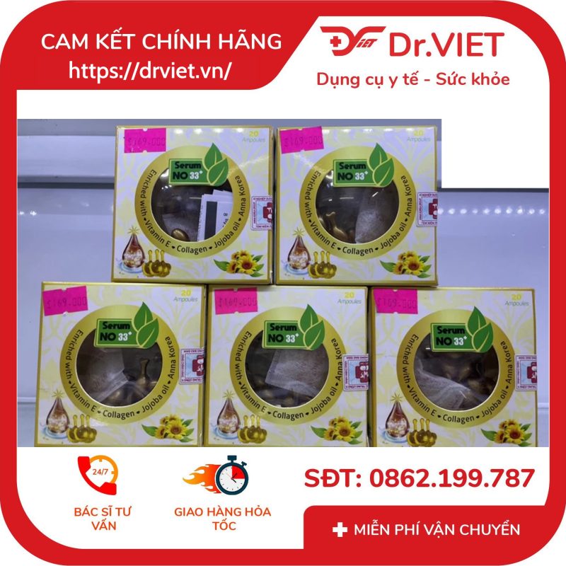 Viên bôi dưỡng trắng da Serum NO 33+ hộp 20 viên 11 Viên bôi dưỡng trắng da Serum NO 33+ hộp 20 viên