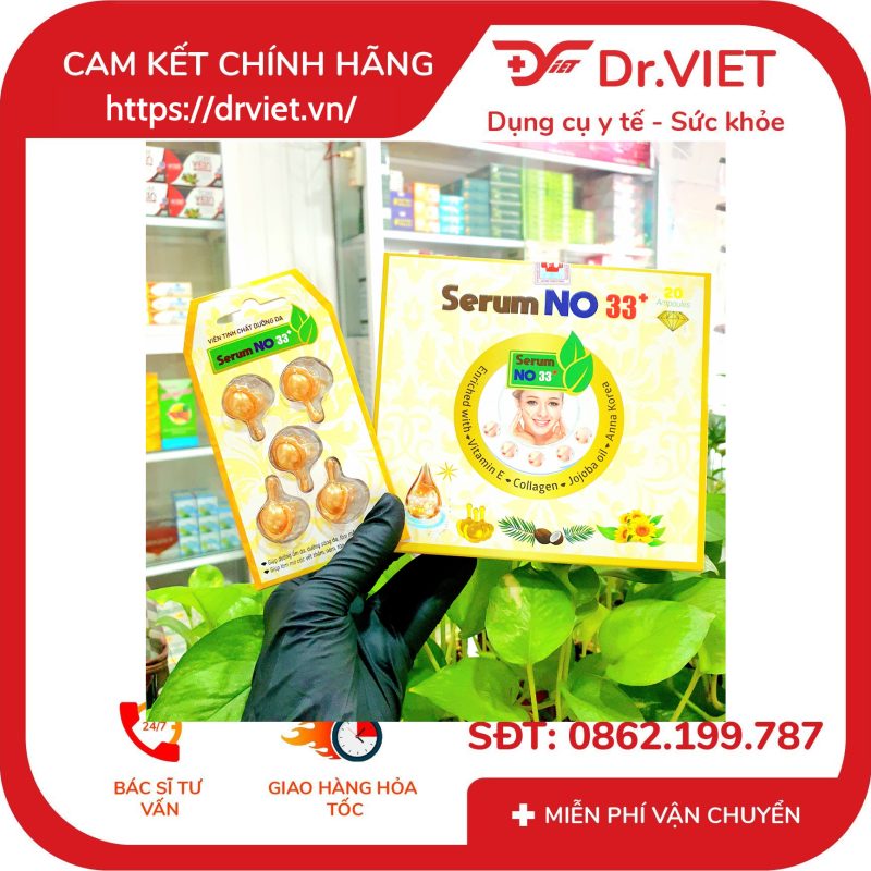 Viên bôi dưỡng trắng da Serum NO 33+ hộp 20 viên 9 Viên bôi dưỡng trắng da Serum NO 33+ hộp 20 viên