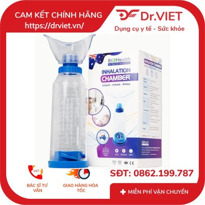 Buồng đệm khí dung Inhalation Chamber BH01 220ml Biohealth van 1 chiều