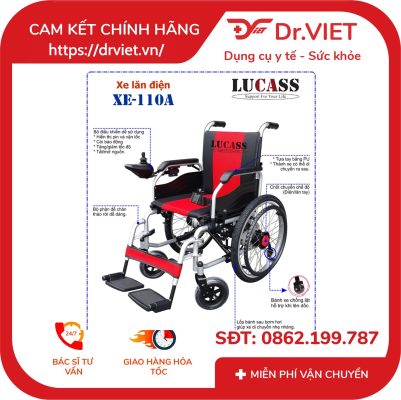Xe lăn điện đa năng Lucass XE-110A