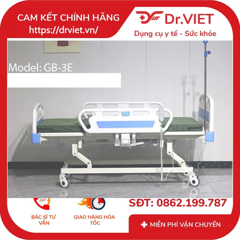 Giường Bệnh Nhân Điện 3 Chức Năng Lucass GB-3E 14 Giường Bệnh Nhân Điện 3 Chức Năng Lucass GB-3E