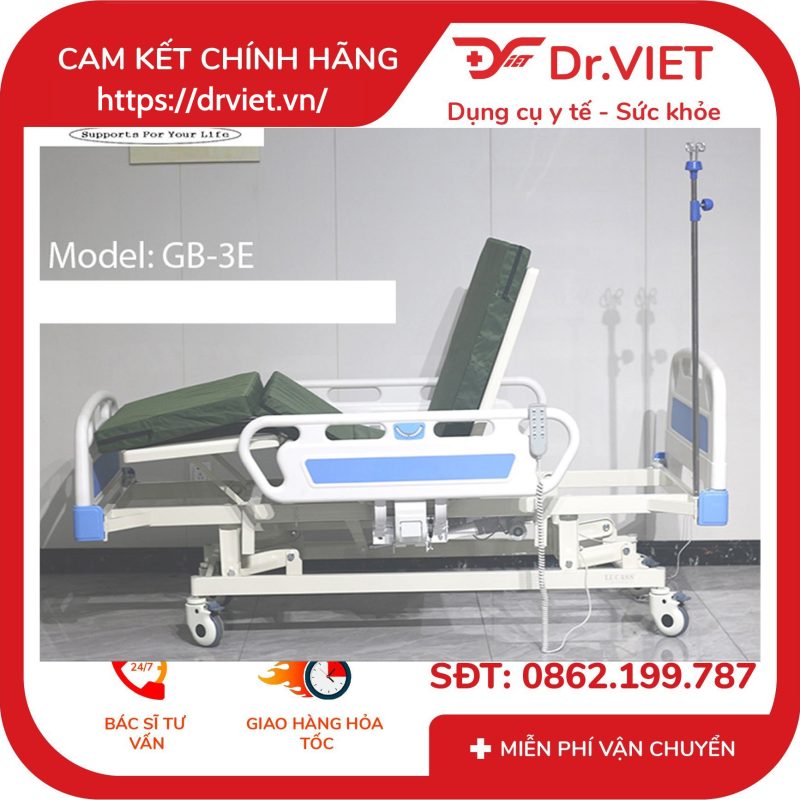 Giường Bệnh Nhân Điện 3 Chức Năng Lucass GB-3E 13 Giường Bệnh Nhân Điện 3 Chức Năng Lucass GB-3E