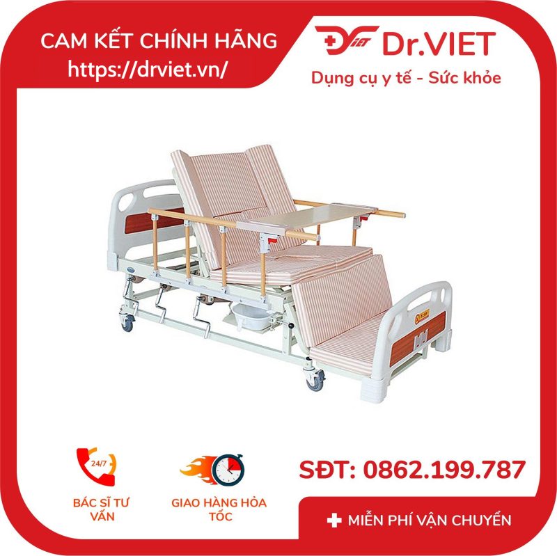Giường bệnh 4 tay quay đa năng Maidesite E05